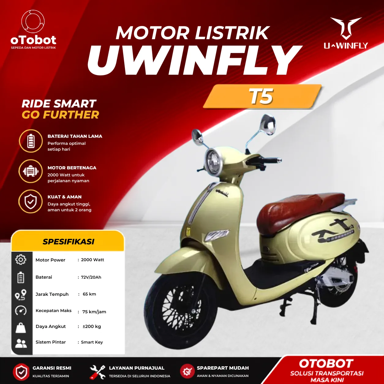 MOTOR LISTRIK UWINFLY T5