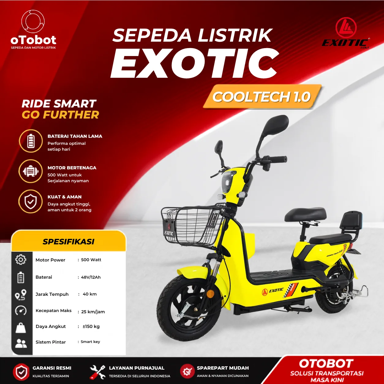 SEPEDA LISTRIK EXOTIC COOLTECH 1.0