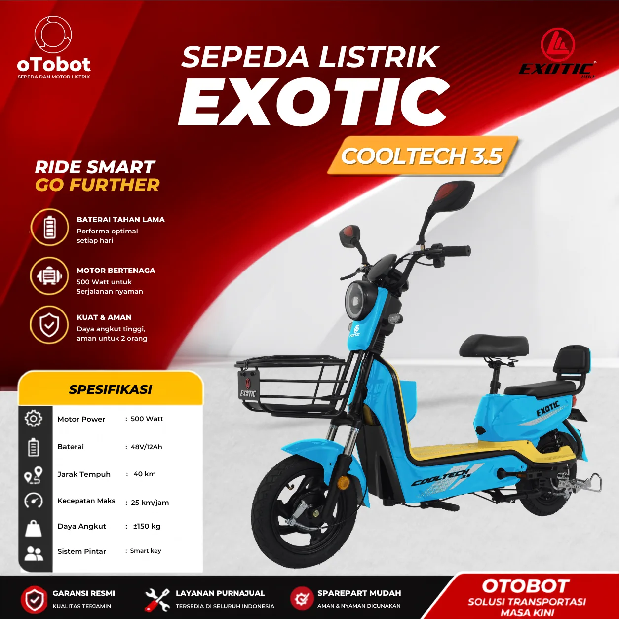 SEPEDA LISTRIK EXOTIC COOLTECH 3.5