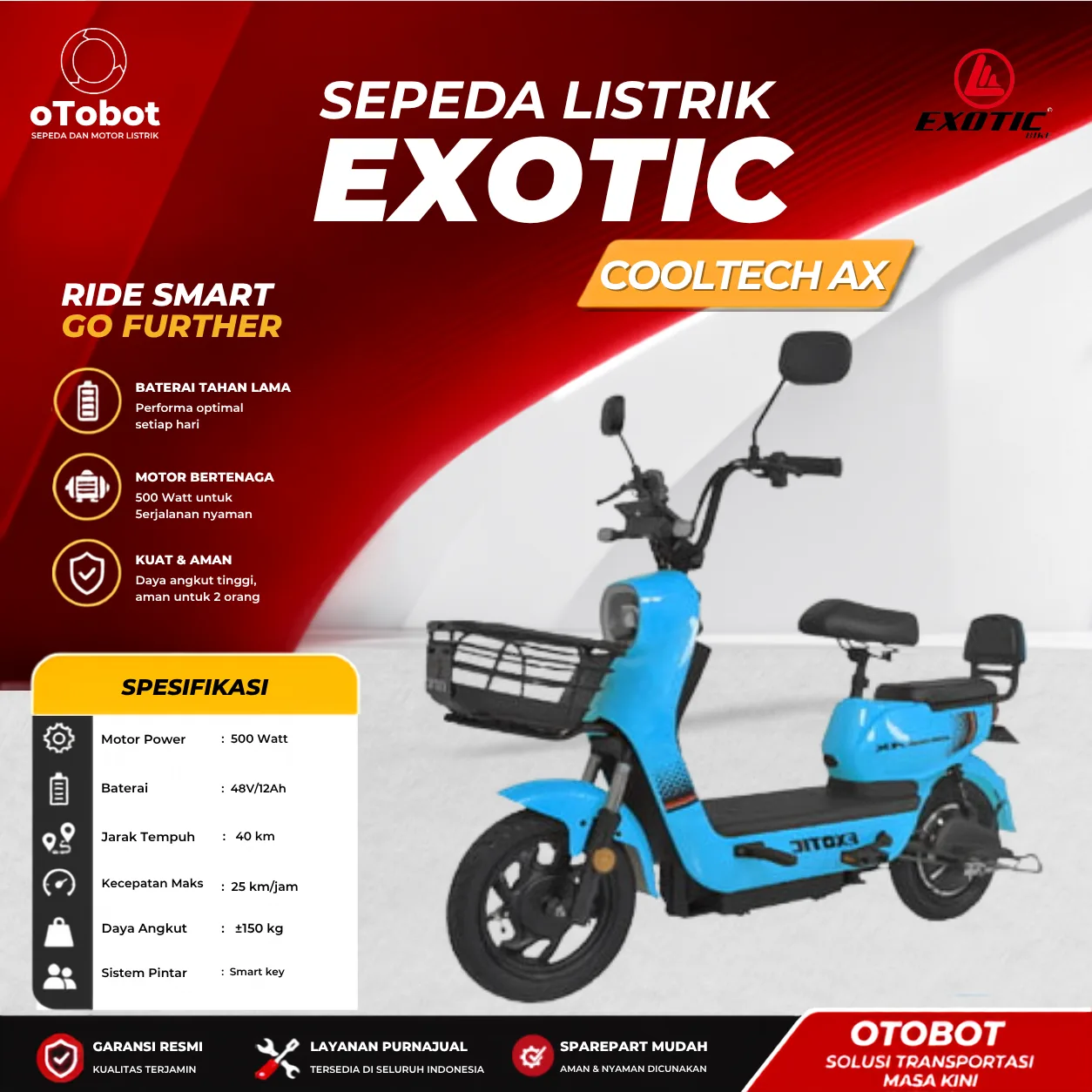 SEPEDA LISTRIK EXOTIC COOLTECH AX
