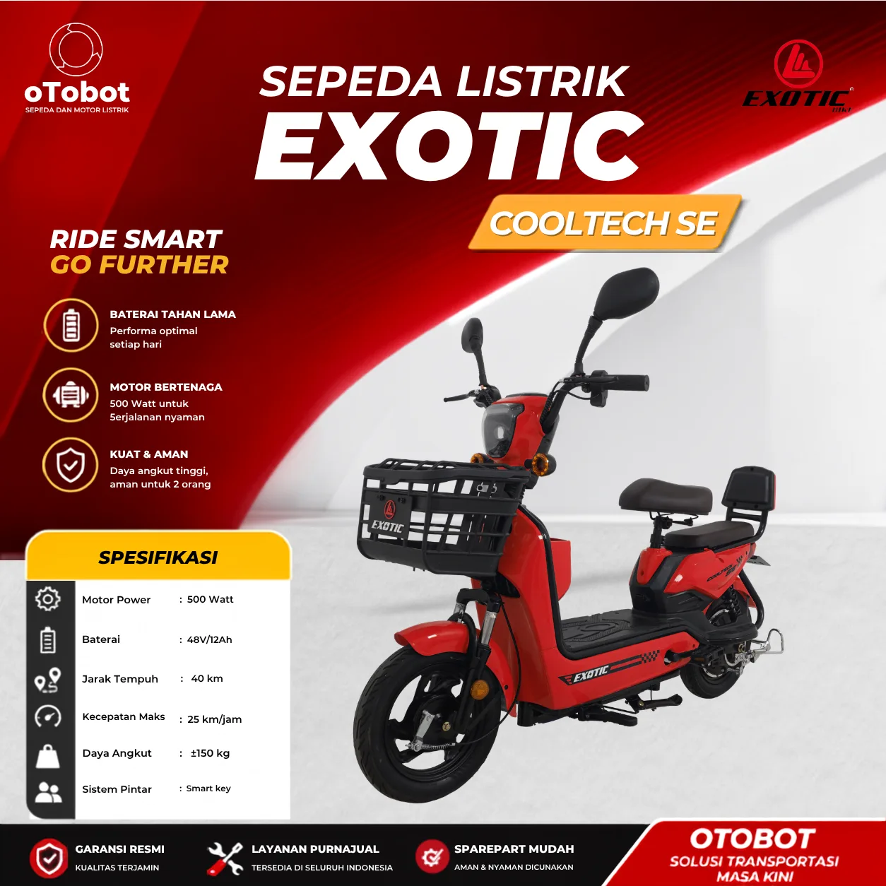 SEPEDA LISTRIK EXOTIC COOLTECH SE