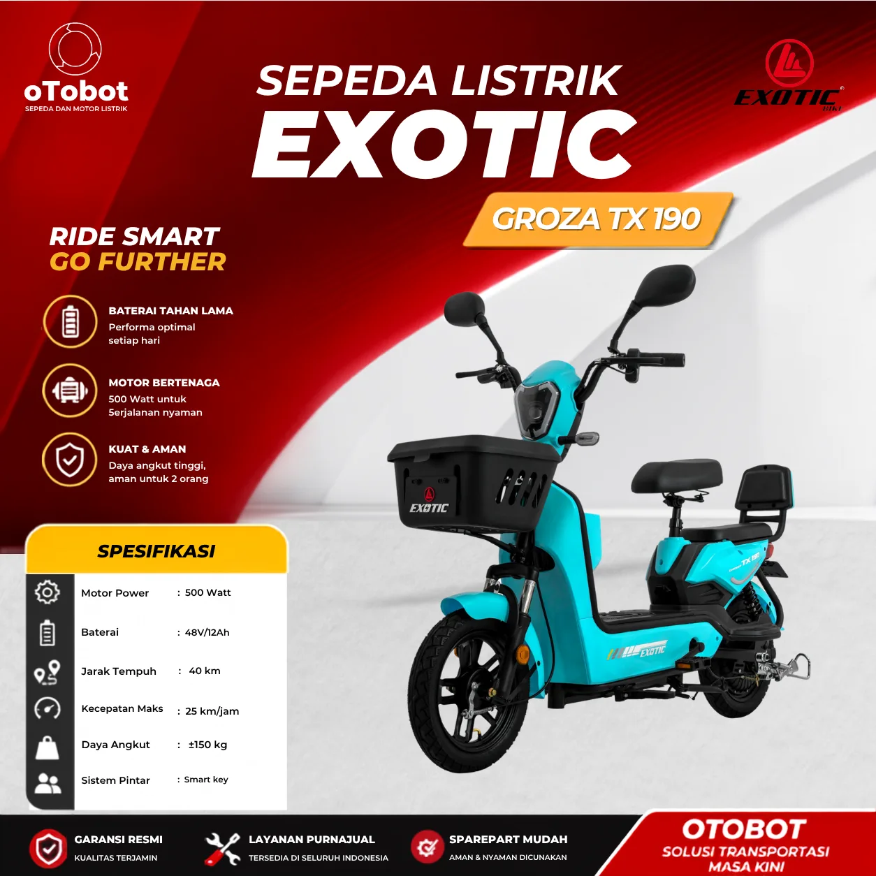 SEPEDA LISTRIK EXOTIC GROZA TX190