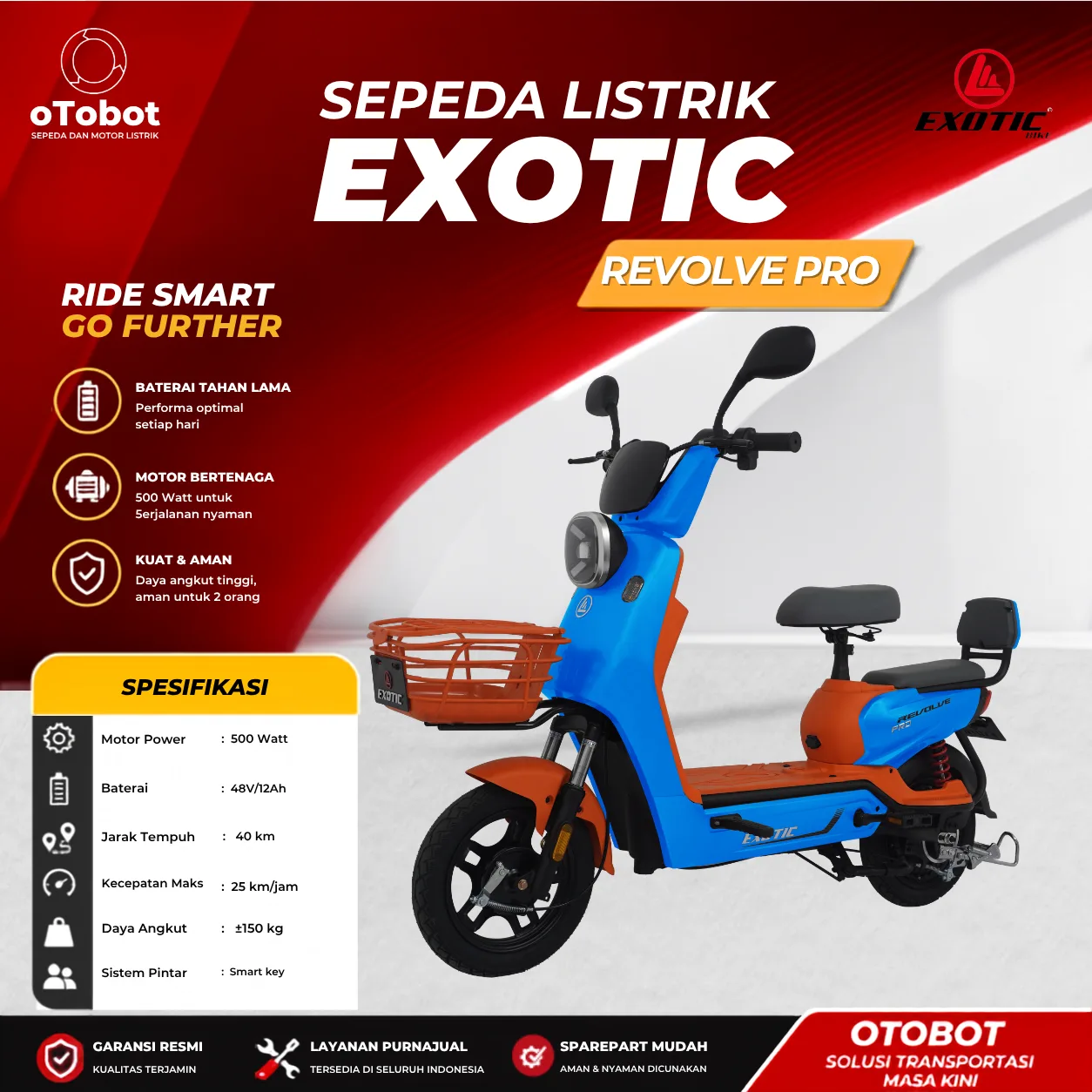 SEPEDA LISTRIK EXOTIC REVOLVE PRO