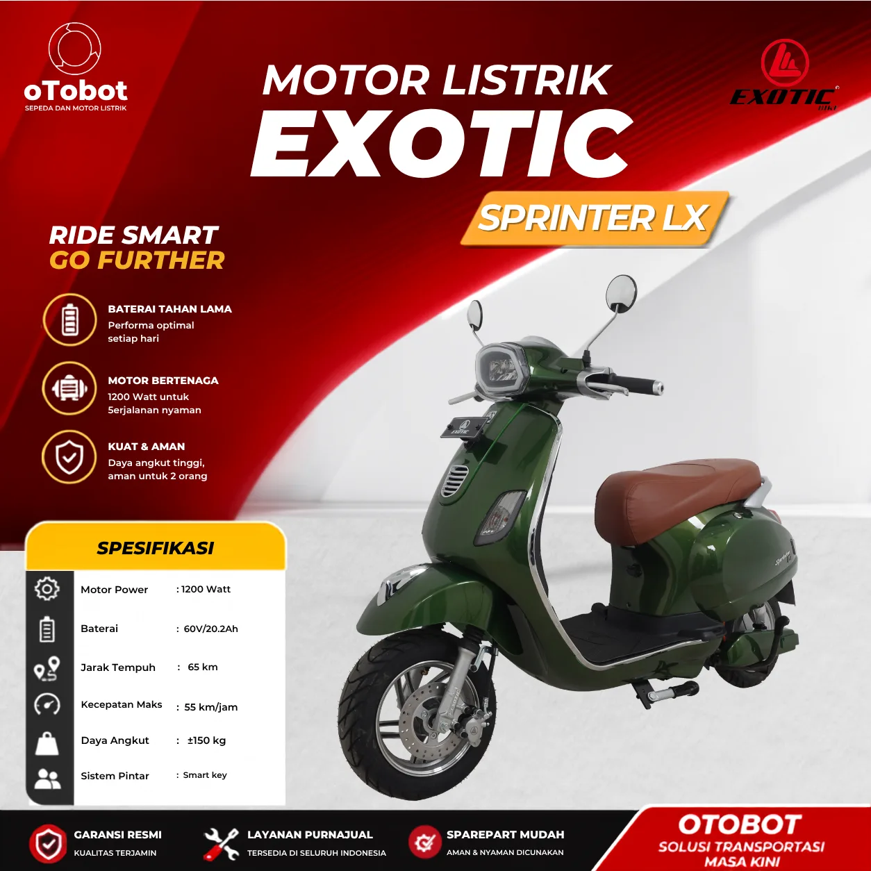 MOTOR LISTRIK EXOTIC SPRINTER LX