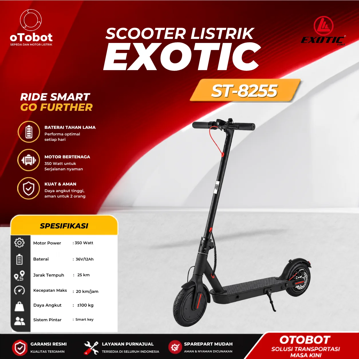 ELECTRIC SCOOTER 8255 EXOTIC