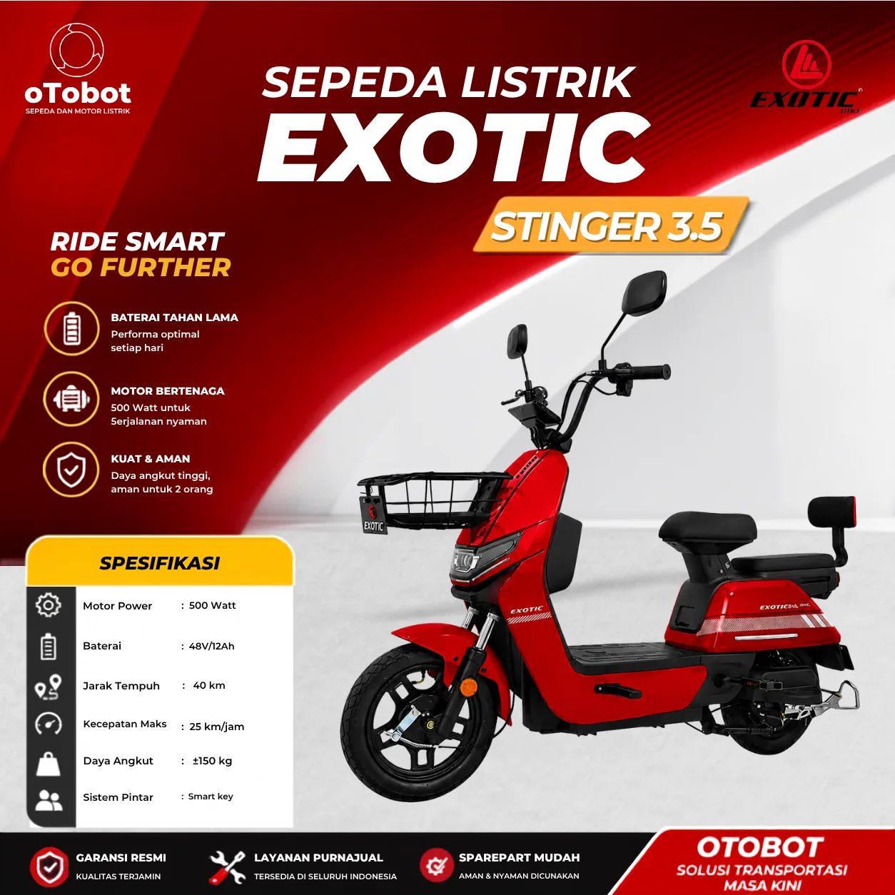 SEPEDA LISTRIK EXOTIC STINGER 3.5