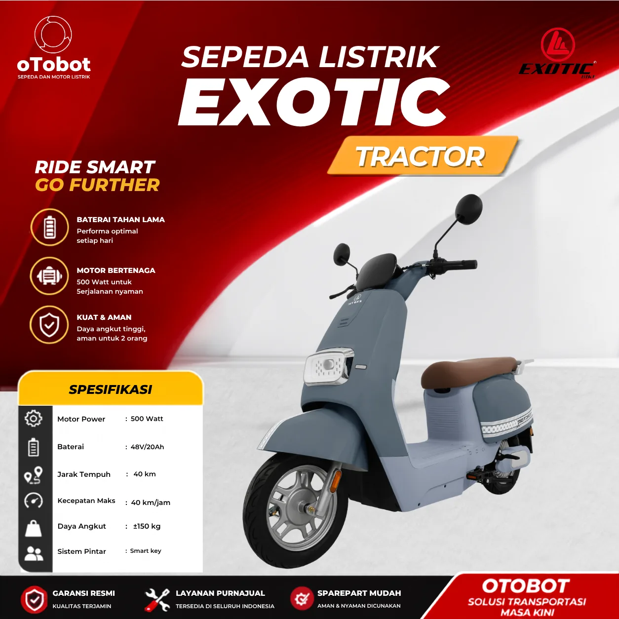 SEPEDA LISTRIK EXOTIC TRACTOR