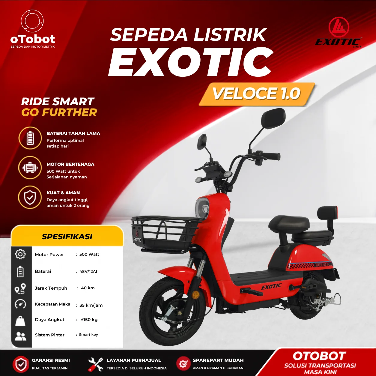 SEPEDA LISTRIK EXOTIC VELOCE 1.0