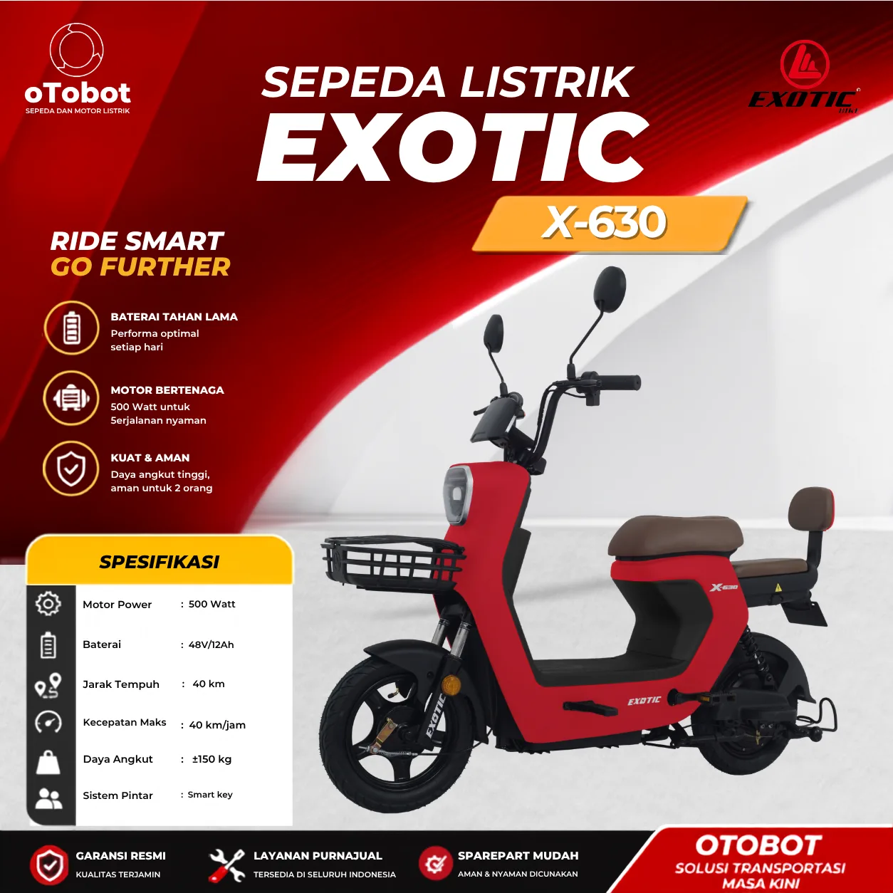 SEPEDA LISTRIK EXOTIC X-630