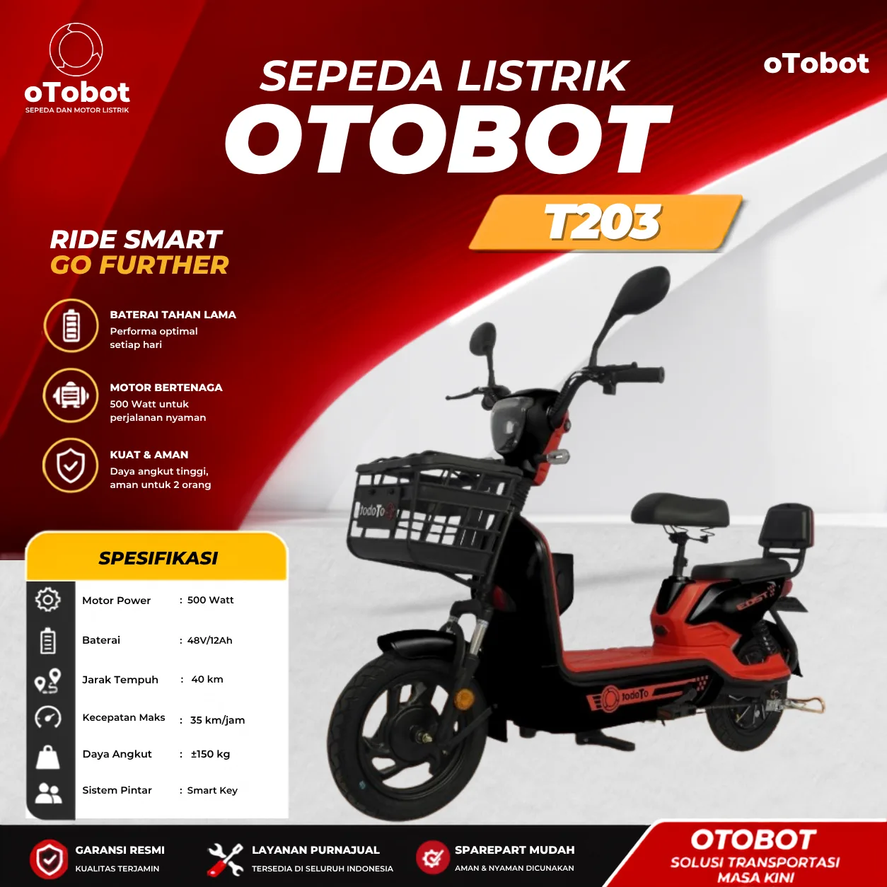 SEPEDA LISTRIK OTOBOT T203