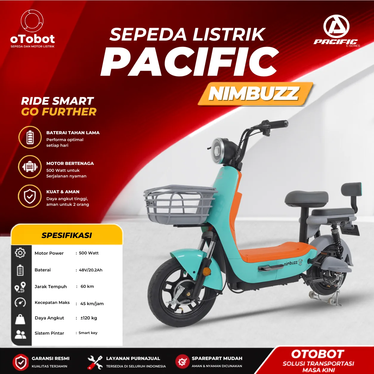 SEPEDA LISTRIK PACIFIC NIMBUZZ