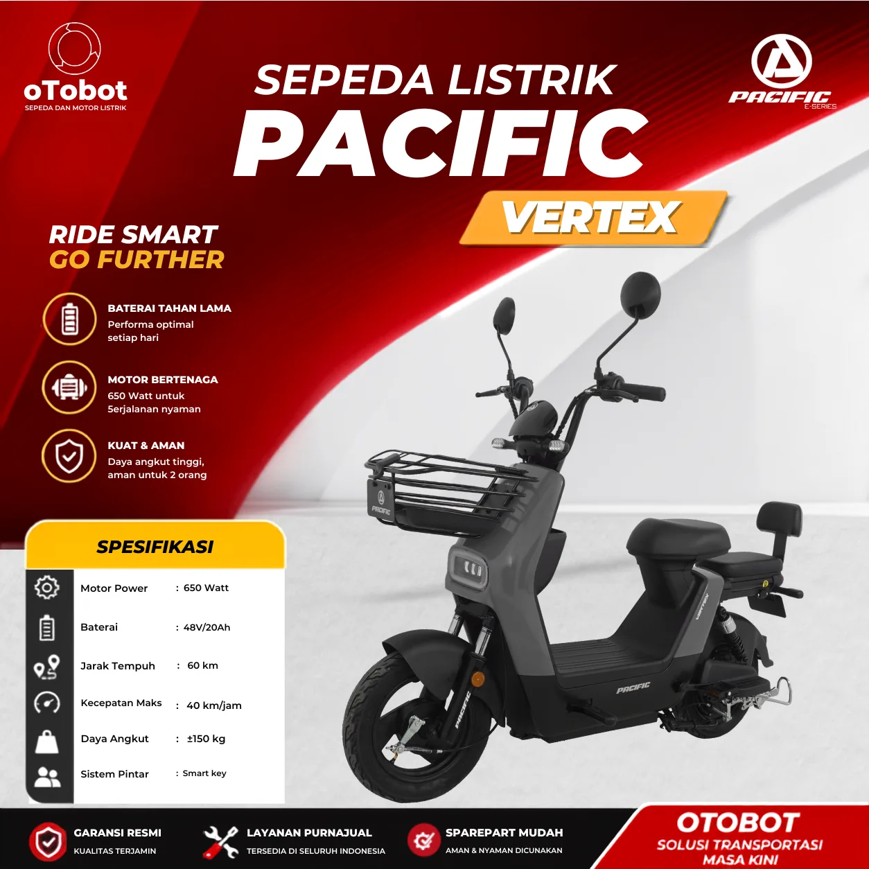 SEPEDA LISTRIK PACIFIC VERTEX