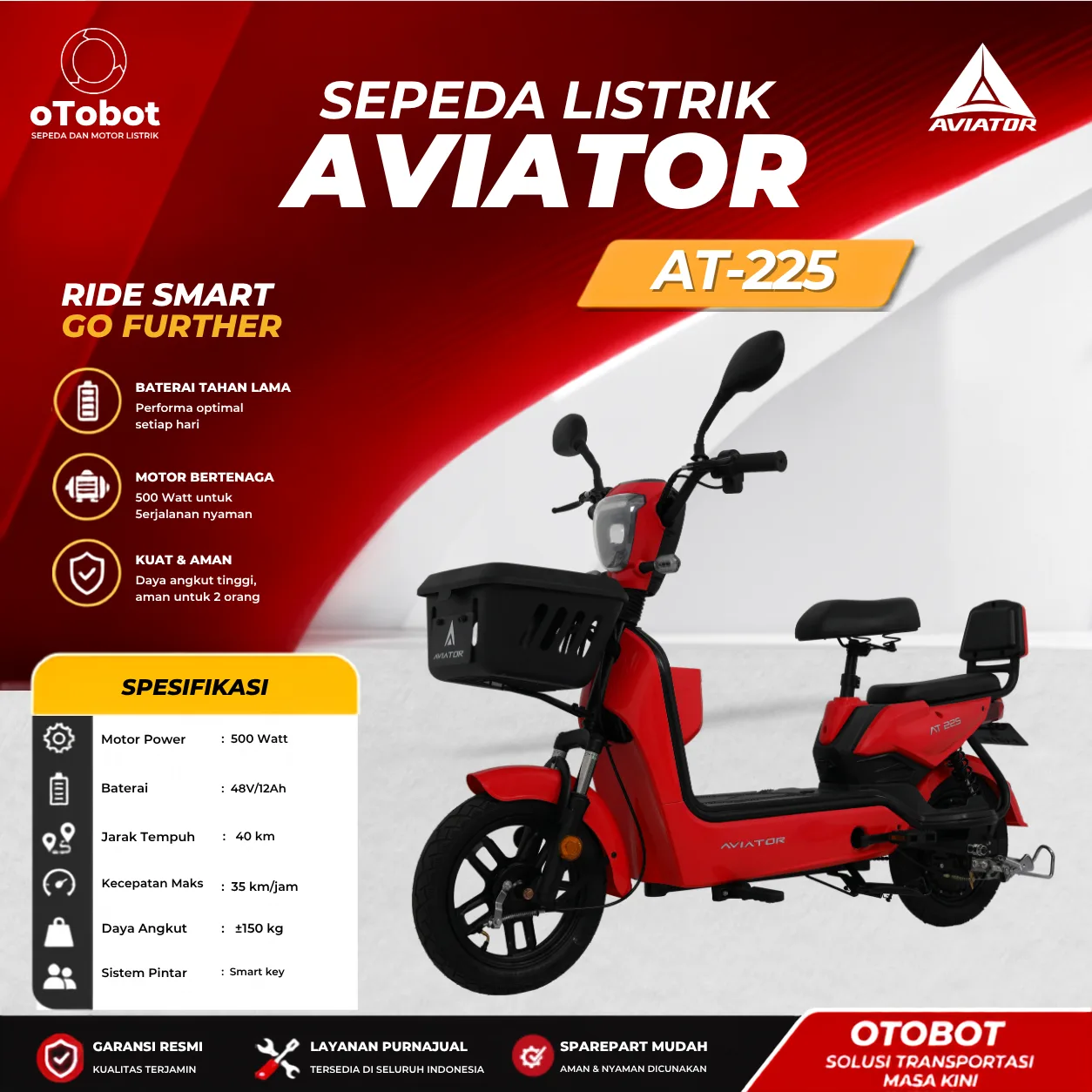 SEPEDA LISTRIK AVIATOR AT 225
