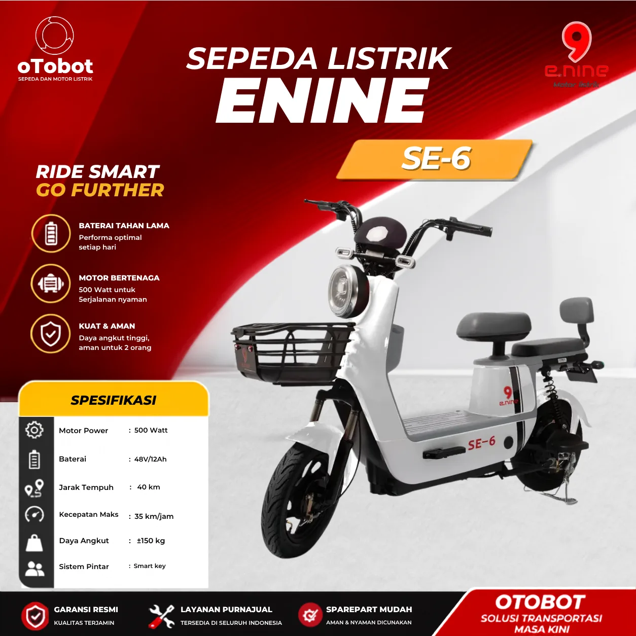 SEPEDA LISTRIK ENINE SE6