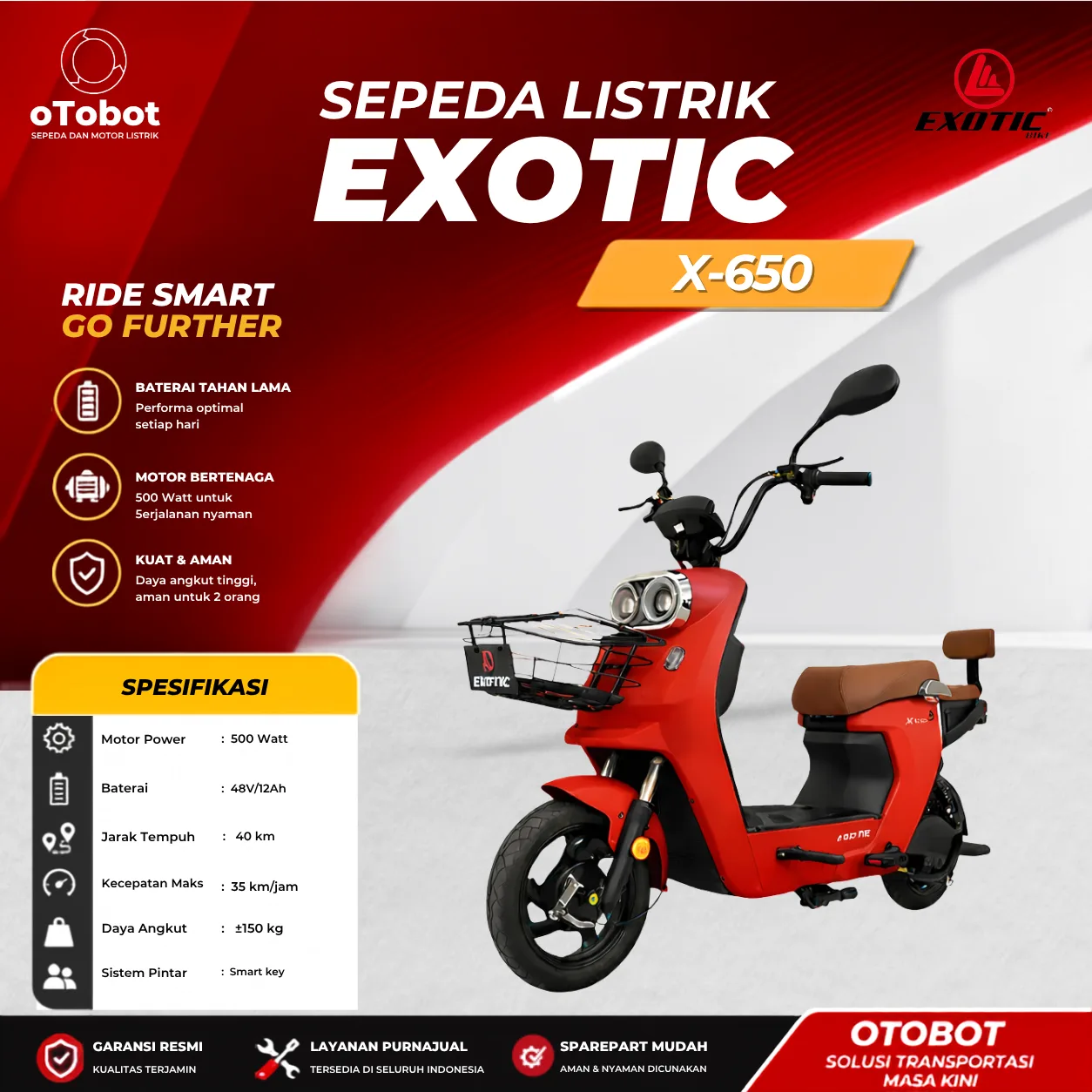 SEPEDA LISTRIK EXOTIC X-650