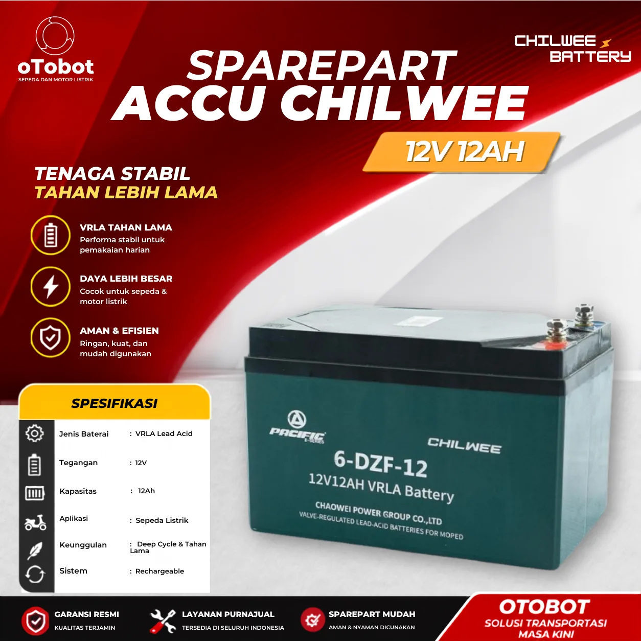 ACCU CHILWEE 12V 12AH