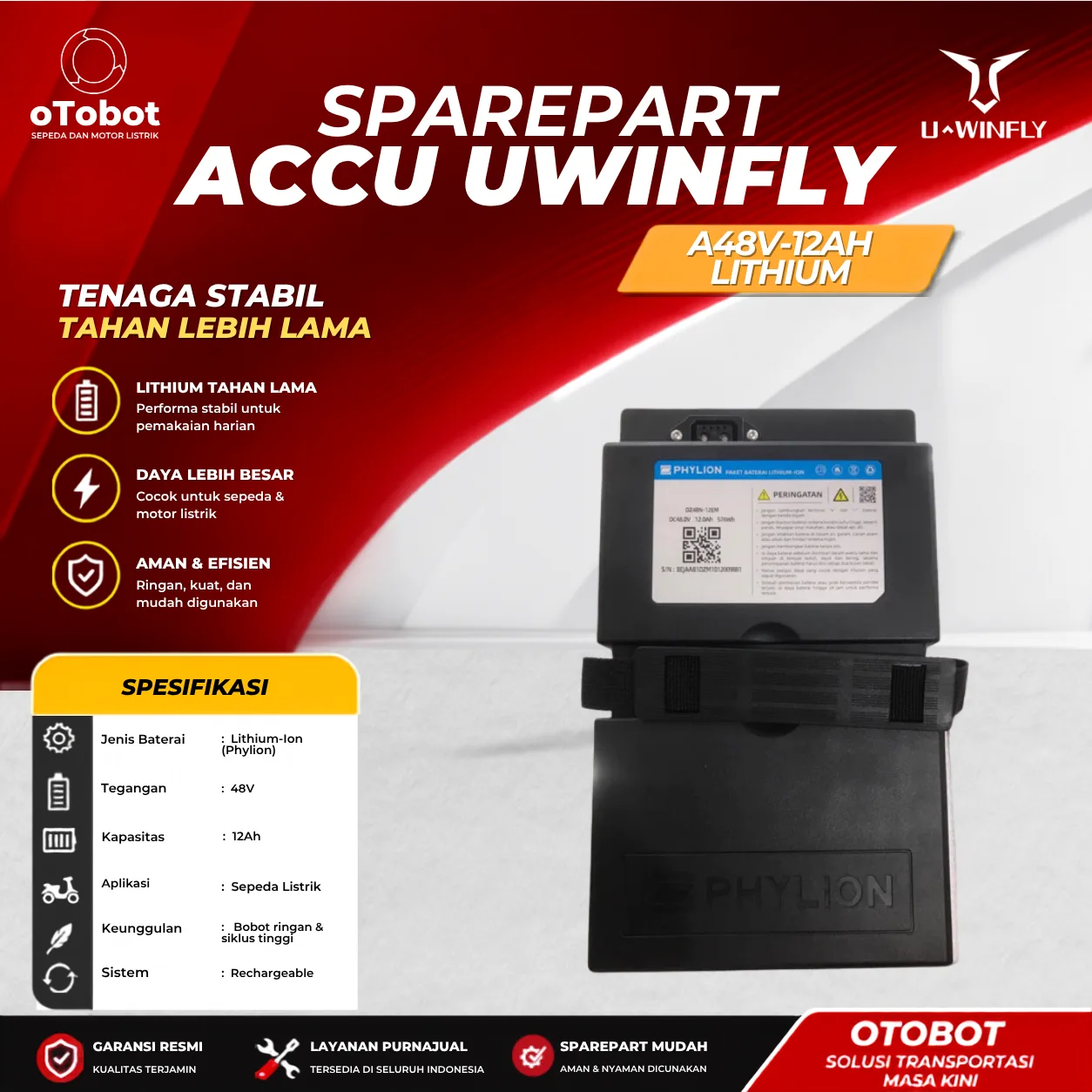 ACCU A48V-12AH LITHIUM