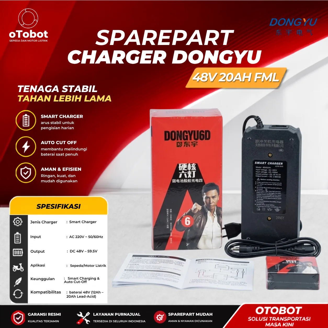 CHARGER DONGYU 48V 20AH FML
